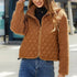 GESTEPPTES DAMEN LANGARMJACKE | EINFACHER REISSVERSCHLUSS